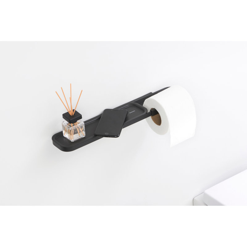 Brabantia Mindset Toilet Roll Holder With Shelf, Grey