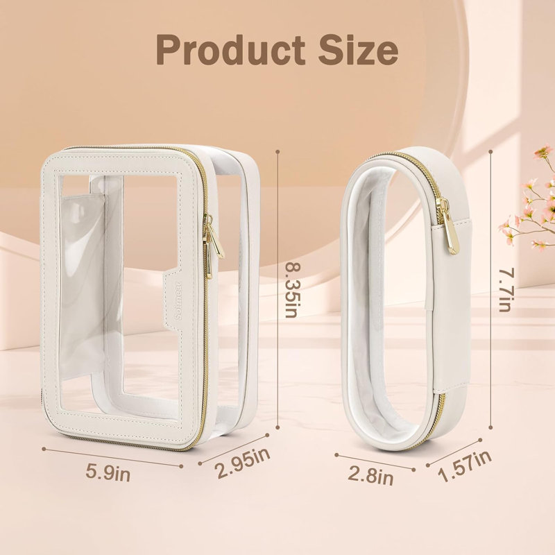Clear Makeup Bag with Makeup Brush Bag