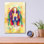 Art mural en verre acrylique «Pop Art Basset Hound» par Furbaby Affiliates