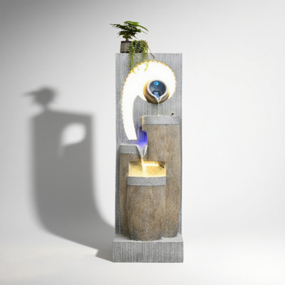 Creative European-Style Stone Powder Art Flowing Water Ornament