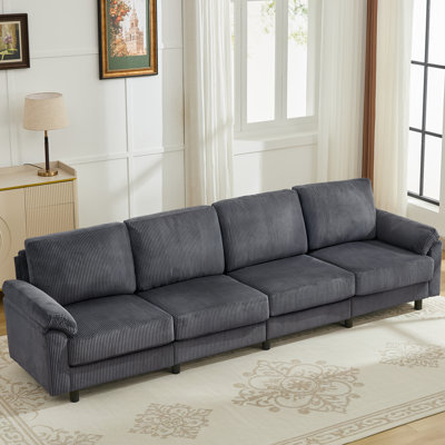 Upholstered Modular Sectional Sofa Four Seats Cloud Couch