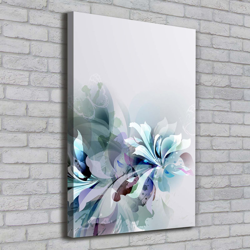 Abstract Flowers - Wrapped Canvas Print