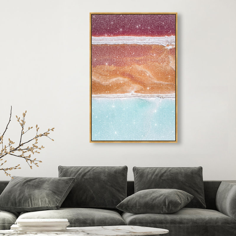 Surreal Coast Print by Oliver Gal, 31"H x 46"W, Gold Floater Frame
