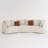 Curved Modular Sectional Sofa, Linen‑Blend Upholstery, Slipcover & Throw Pillows Included