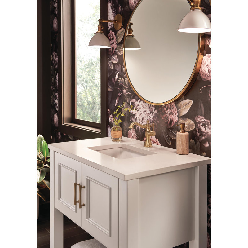 Cassidy™ Single Hole Bathroom Faucet with Drain Assembly, Brilliance Champagne Bronze