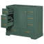 Base de meuble-lavabo 36 po à 6 tiroirs, bois massif, tablette réglable, look moderne, assemblage requis et lavabo encastré compatible-2115715146-2115715189