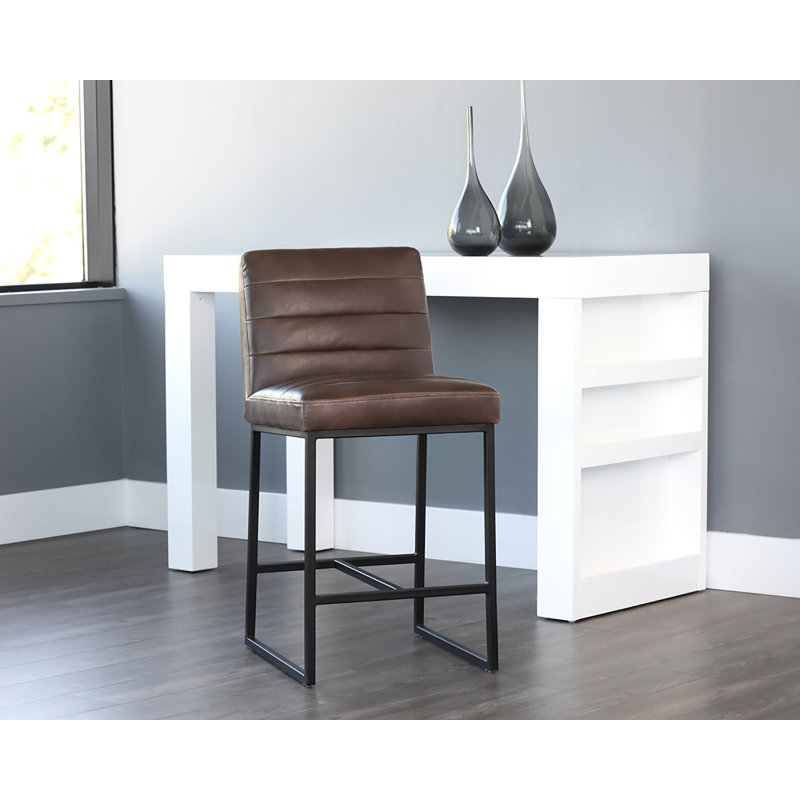 Spyros Counter Stool - Coal Black, Counter Stool (26" Seat Height), Black