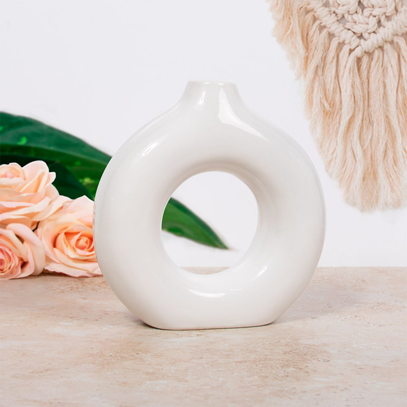 Tildenville Ceramic Table Vase, White