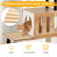  Wood Cat Tree w/Dual Cat Condos Sturdy Metal Tubes Frame Sisal Scratching Posts