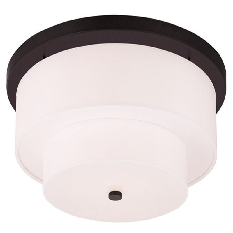 Brimberry Glass Flush Mount, Bronze