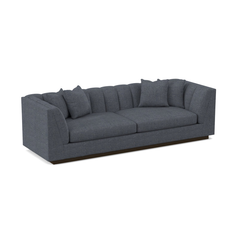 Dapper Sofa, American Walnut, Stepping Stones Ivory Viscose