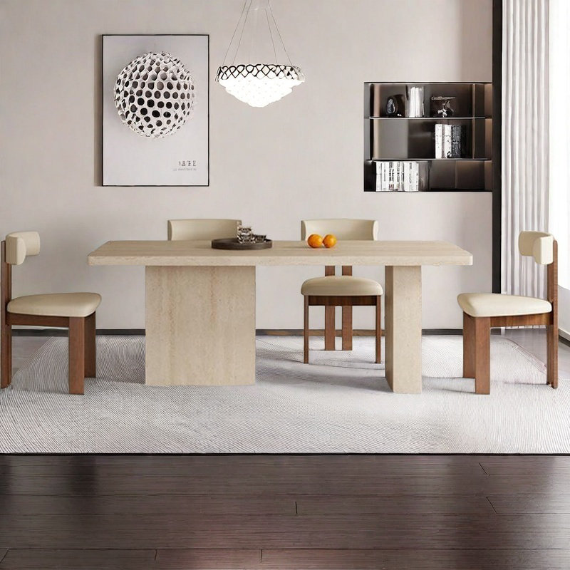 Retro Style Dining Set, 29.52"H x 70.86"L x 31.49"W