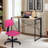 Kids Desk and Chair Set with Foldable Table and Plastic Task Chair for Home Study or Playroom-1965489268