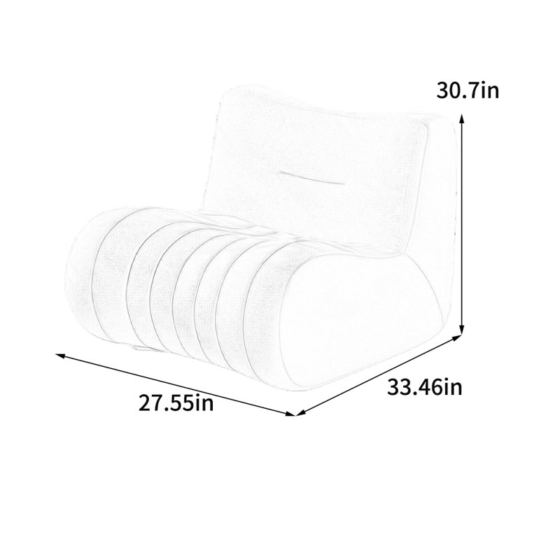 Fauteuil de loisir en bois de lin léger et luxueux, Mélange de lin gris