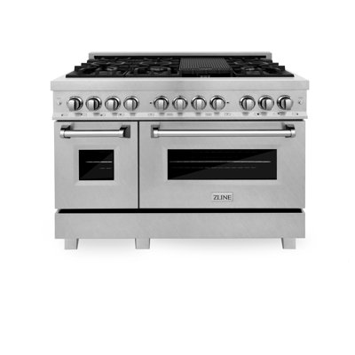 ZLINE 48"" 6.0 cu. ft. Dual Fuel Range with Gas Stove and Electric Oven in Fingerprint Resistant -  RAS-BG-48