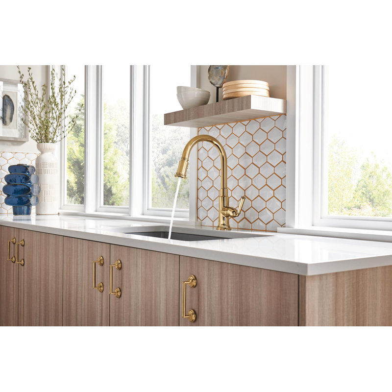 Rook® Pull-Down Bar Faucet, Polished Gold