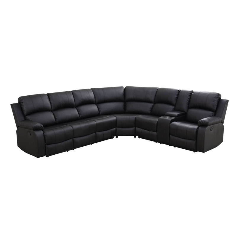 Canapé modulaire inclinable 3 pièces Charlie avec porte-gobelets et rangement Charlie (ensemble de 3)