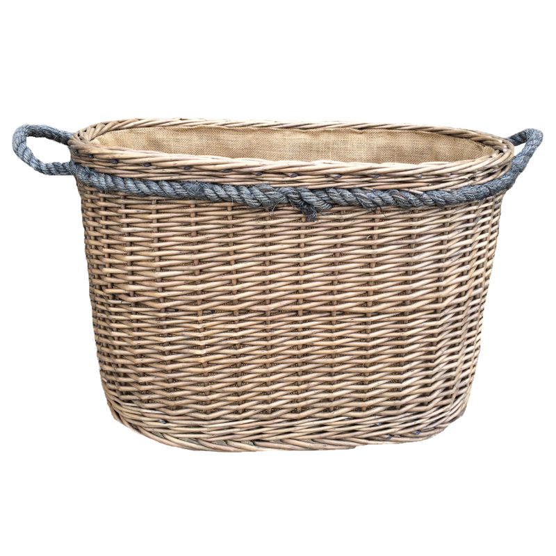 Patsy Willow Log Carrier, 36cm H x 48cm W x 30cm D