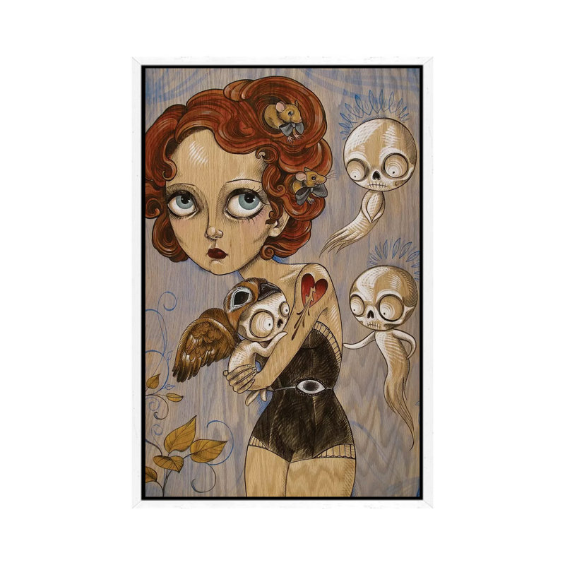 Haunts 1 Piece Painting on Canvas, 101.6 cm H x 66.04 cm W, White Framed