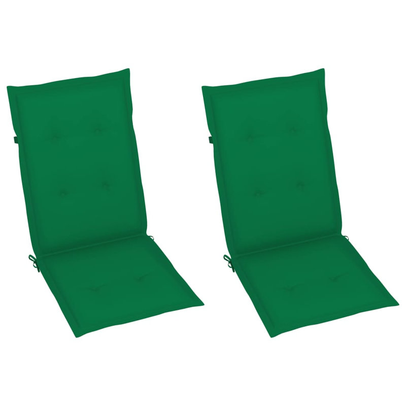 Outdoor Recliner Chairs Patio Chair with Cushions Solid Wood Acacia, Green, Gray