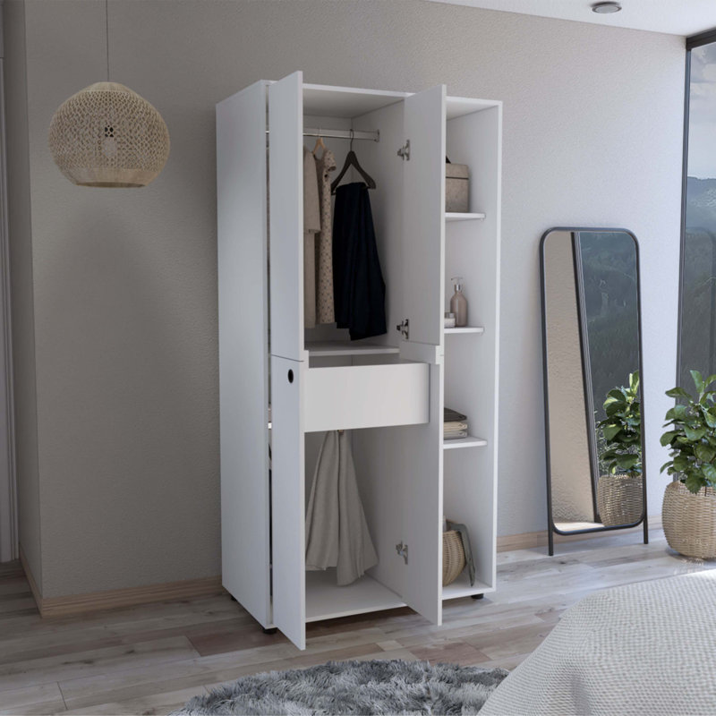 Armoire-penderie Misuri, Blanc