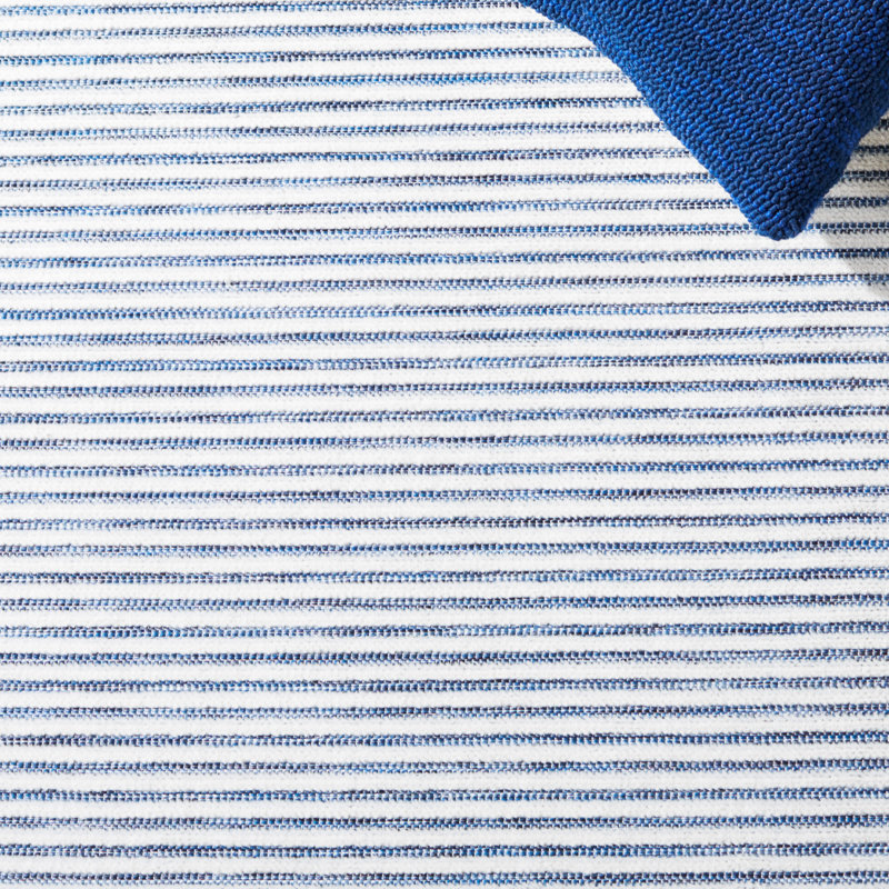 Adheesh Floral Ivory/Navy/Yellow Indoor / Outdoor Area Indoor/Outdoor Area Rug, Runner 2' x 10'
