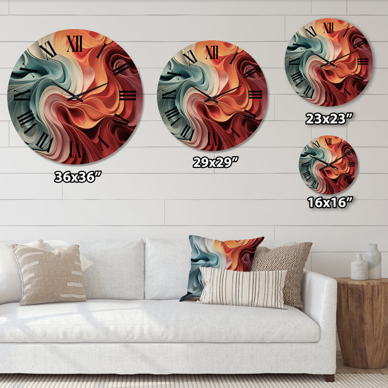 Horloge murale en bois massif Korsica, Grand