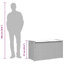  Banc de rangement extérieur PE rotin noir, acier thermolaqué 39,4 po-308196375-308196369