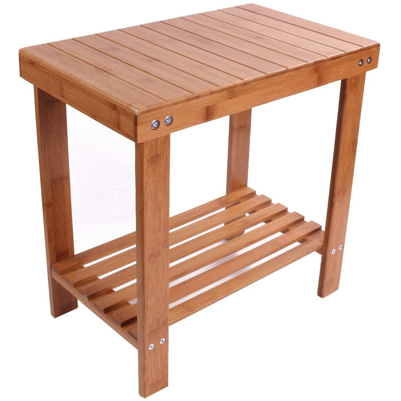 Banc de douche en bambou Delanson