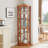 Corner Lighted Curio Cabinet Corner Glass Cabinet-915427981
