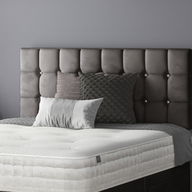 Rochester Upholstered Headboard, Double (4'6), Charcoal