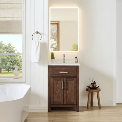 Beckett 24" Freestanding Single Bathroom Vanity with Quartz Top
