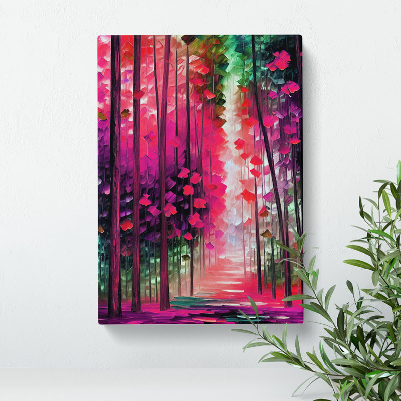 Glow Of The Forest No.7 - Wrapped Canvas Painting, 50cm H x 35cm W x 3cm D