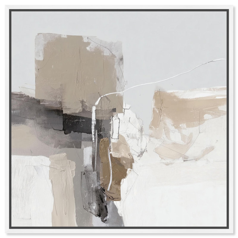 "Linear Impressions I", impression sur toile par Art Remedy, cadre blanc, 12 x 12, H 13 po x l 13 po, Cadre blanc