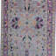 Hand Knotted Wool Area Rug in Gray And Purple