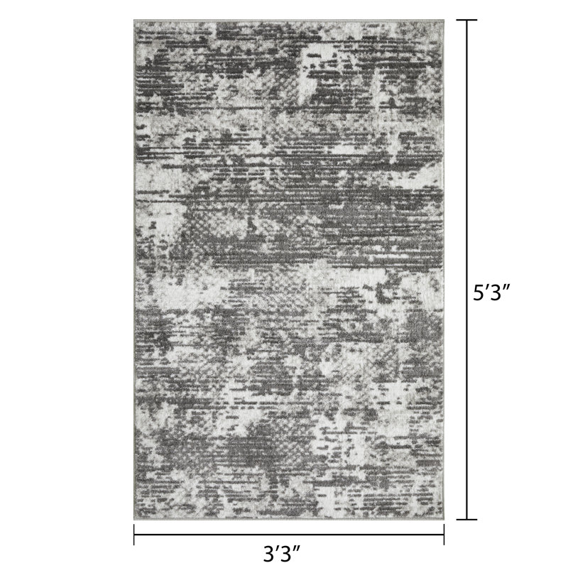 Sharitta Abstract Indoor Rug, Rectangle 3'3" x 5'3"