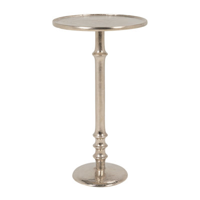 Sinclair Round Metal Pedestal Accent Table