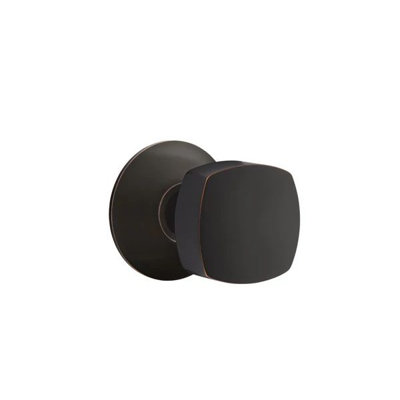 Emtek Passage Interior Mortise Set w/ Modern Rosette & Freestone Knob (LH)