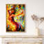 Portrait de femme passionnée danseuse, impressions sur toile colorées pour le décor de chambre à coucher de salon-104074528-104074527