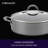 Elementum Hard-Anodized Nonstick Covered Sautéuse, 4 Quart, Oyster Gray/Clear/Silver