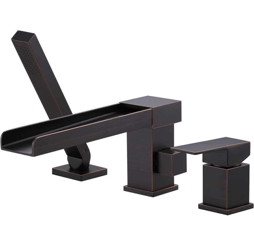 Deck Waterfall Faucet with Diverter Aleasha 