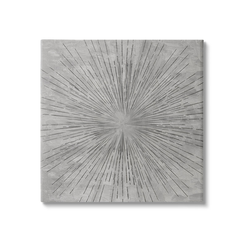 "Gray Burst" sur toile par Kim Allen, impression, H 30 po x l 30 po x P 1,5 po