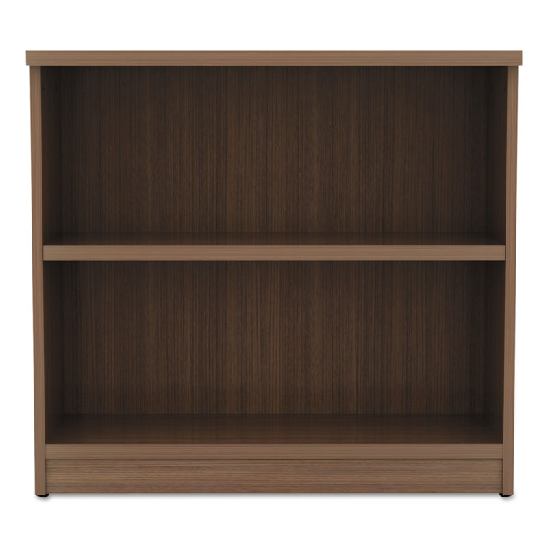 Valencia Modern Walnut 2-Shelf Adjustable Bookcase