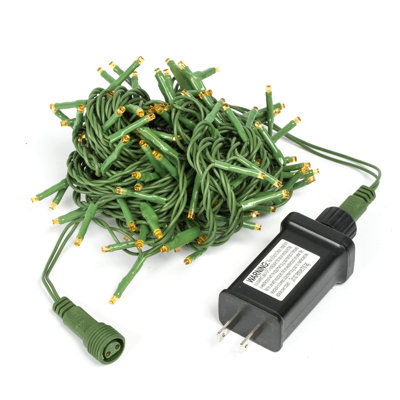 LED Christmas Cluster Green Wire Light Set