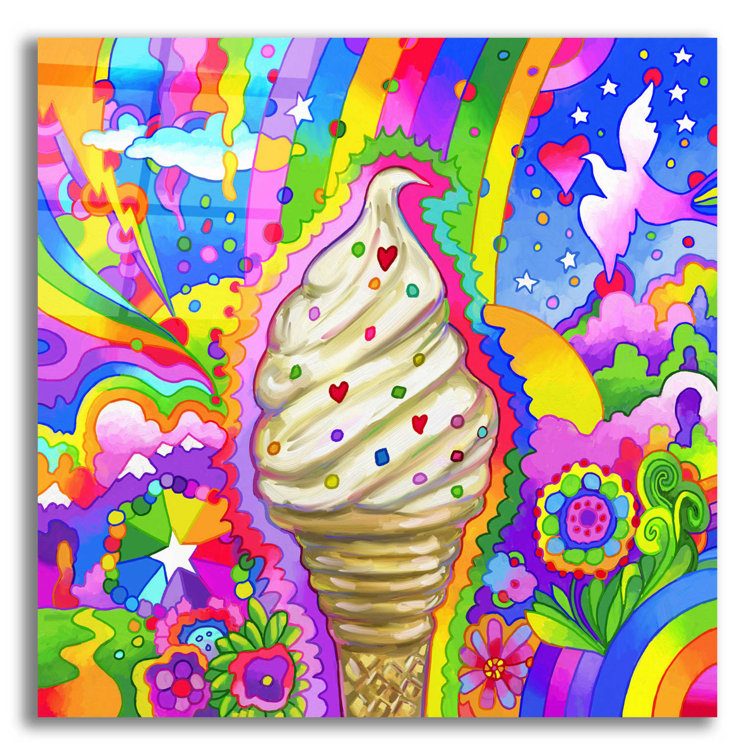Large Tri Color Creative Foam Cut-Outs - Neapolitan Ice Cream Cone