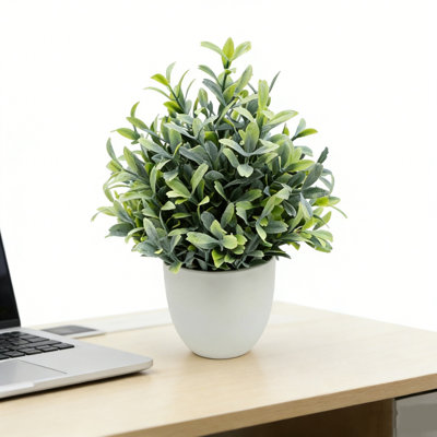 5.9"-7.8" Potted Artificial Plants Desktop Fake Green Bonsai With Pot Small Tree Pot Ornaments For Home Decoration Craft, A8