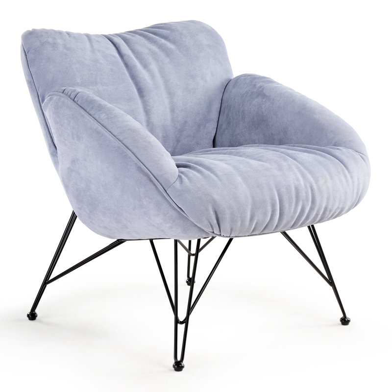 Fauteuil d'appoint rembourré Marco, bleu