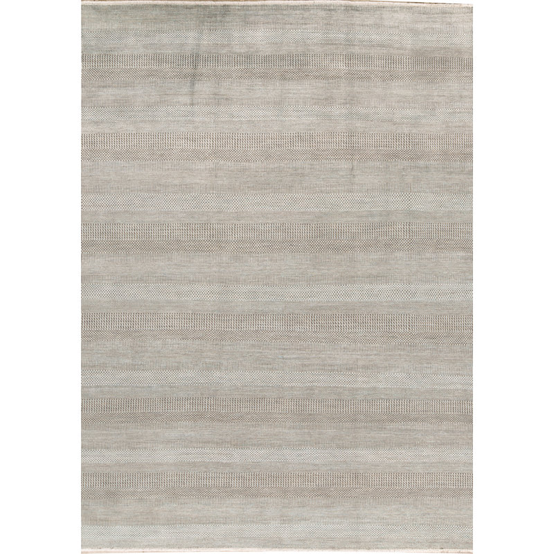 Tapis gris de haute qualité noué à la main