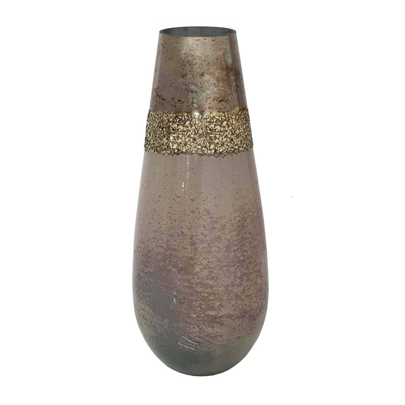 Glass Table Vase, 14.8" H x 6.3" W x 6.3" D