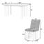 7 Collection de salle à manger en gris foncé + blanc, bois massif, fauteuil relaxant, collection de meubles, chaises pratiques-731605738-731605732-731605736